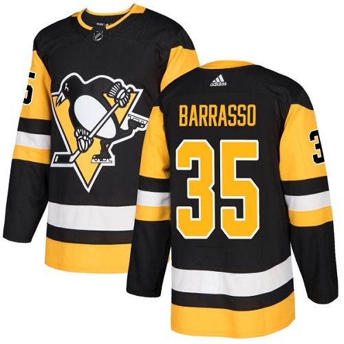 Kinder Pittsburgh Penguins Eishockey Trikot Tom Barrasso #35 Authentic Schwarz Heim